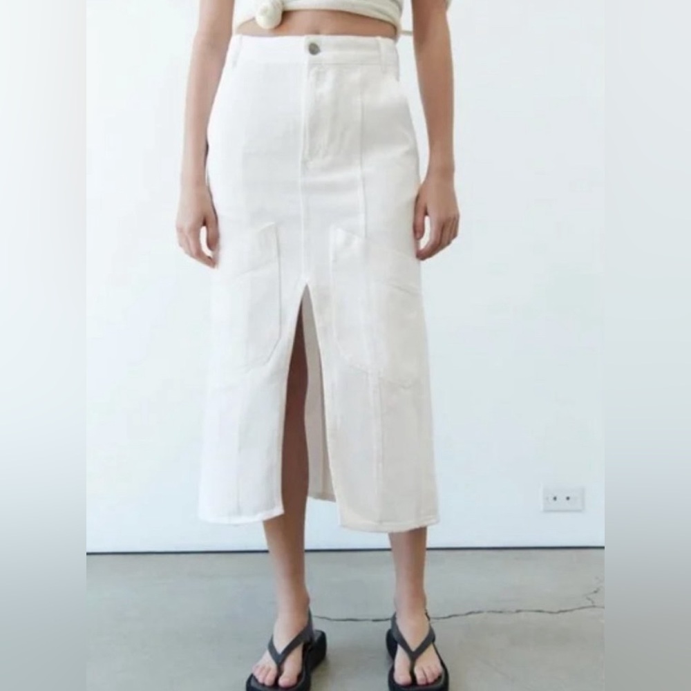 Zara Midi cargo skirt Size M
